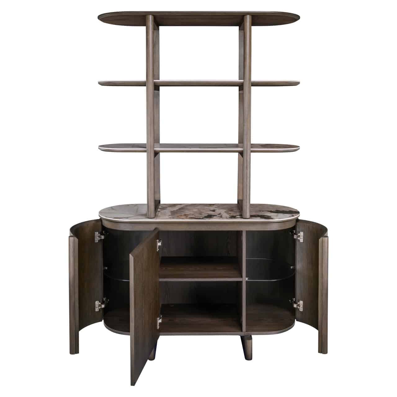 Montauk display cabinet doors open