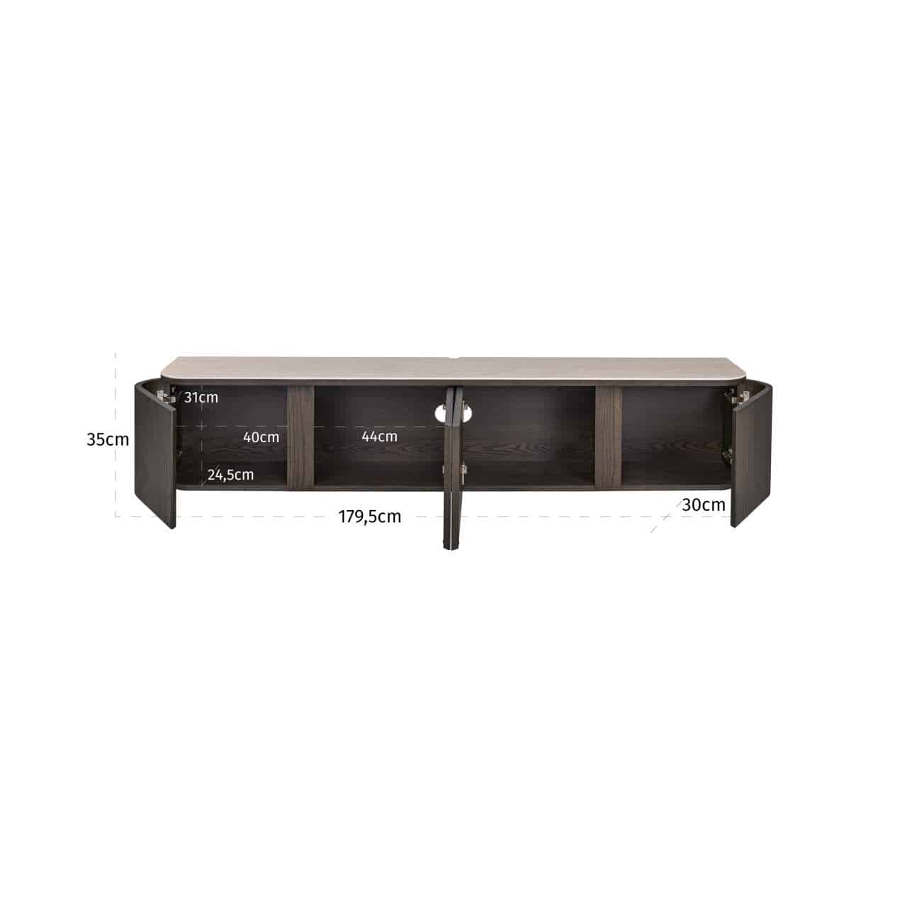 Navelli display cabinet dimensions