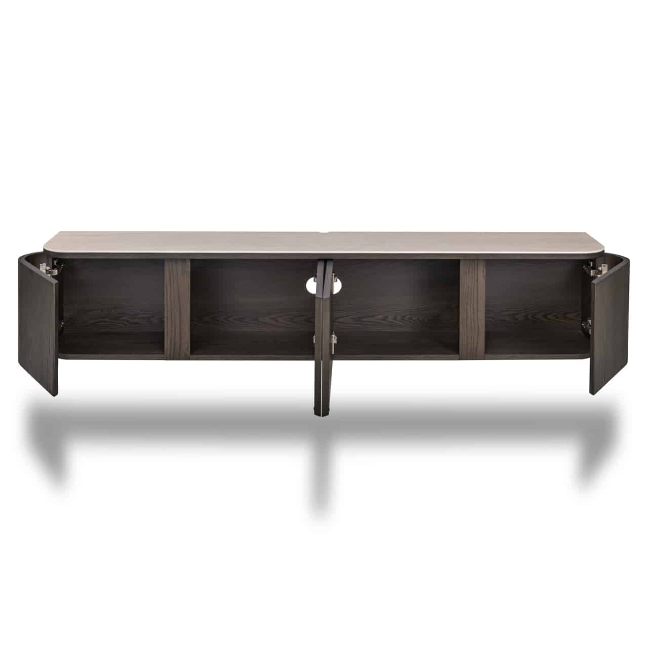 Navelli tv cabinet doors open