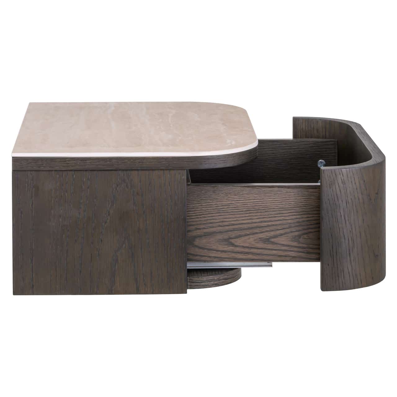 Navelli wall hung nightstand side view