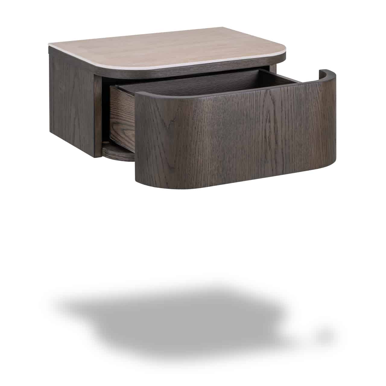 Navelli wall hung nightstand with drawer