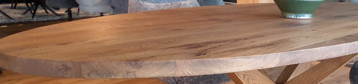 Custom Oval Dining Table Square Edge