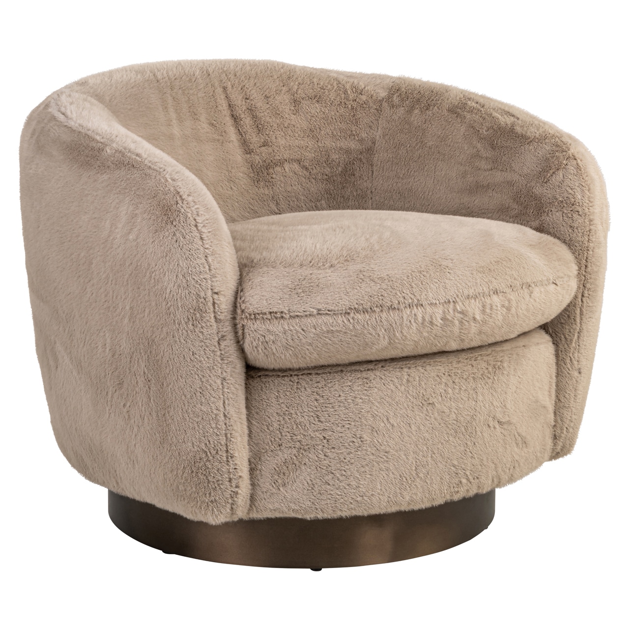 Khaki Swivel occasional Chair